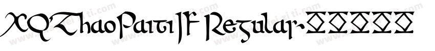 XQZhaoPaitiJF Regular字体转换